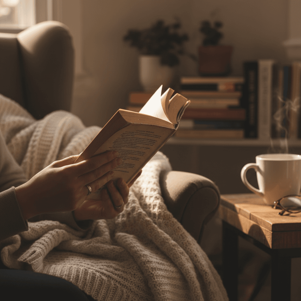 Member curled up with a five-star read